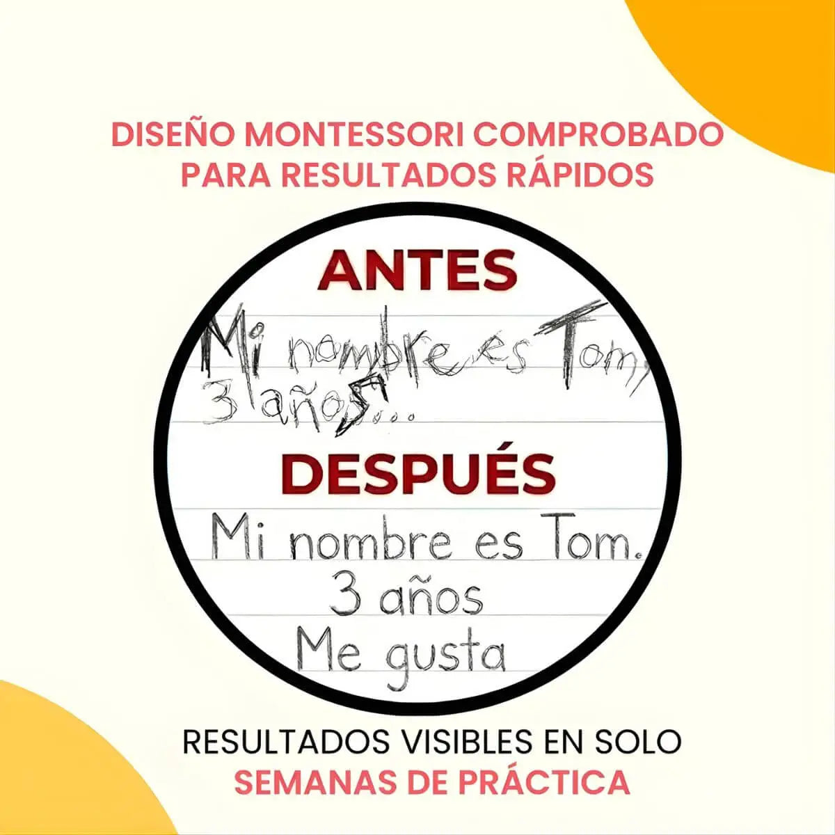 Kit Montessori de Escritura Reutilizable para Niños