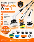 Cepillo Eléctrico Giratorio 9 en 1: Limpia Baños, Cocina y Azulejos sin Esfuerzo