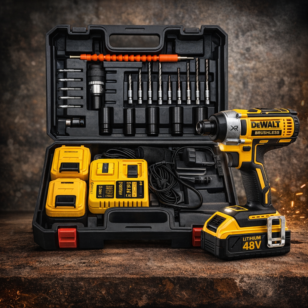 🔥 Taladro de Impacto 48V – Potencia Profesional + Kit Completo